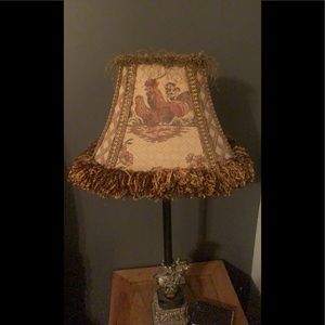 Farmhouse Frayed Rooster Lampshade